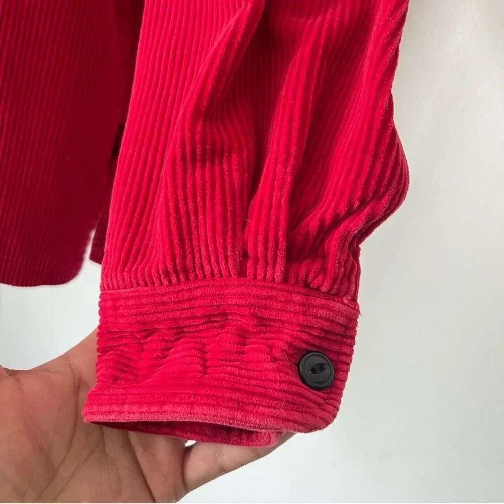 Vintage RL Polo Sport Red Corduroy pullover shirt Men’s XL RARE